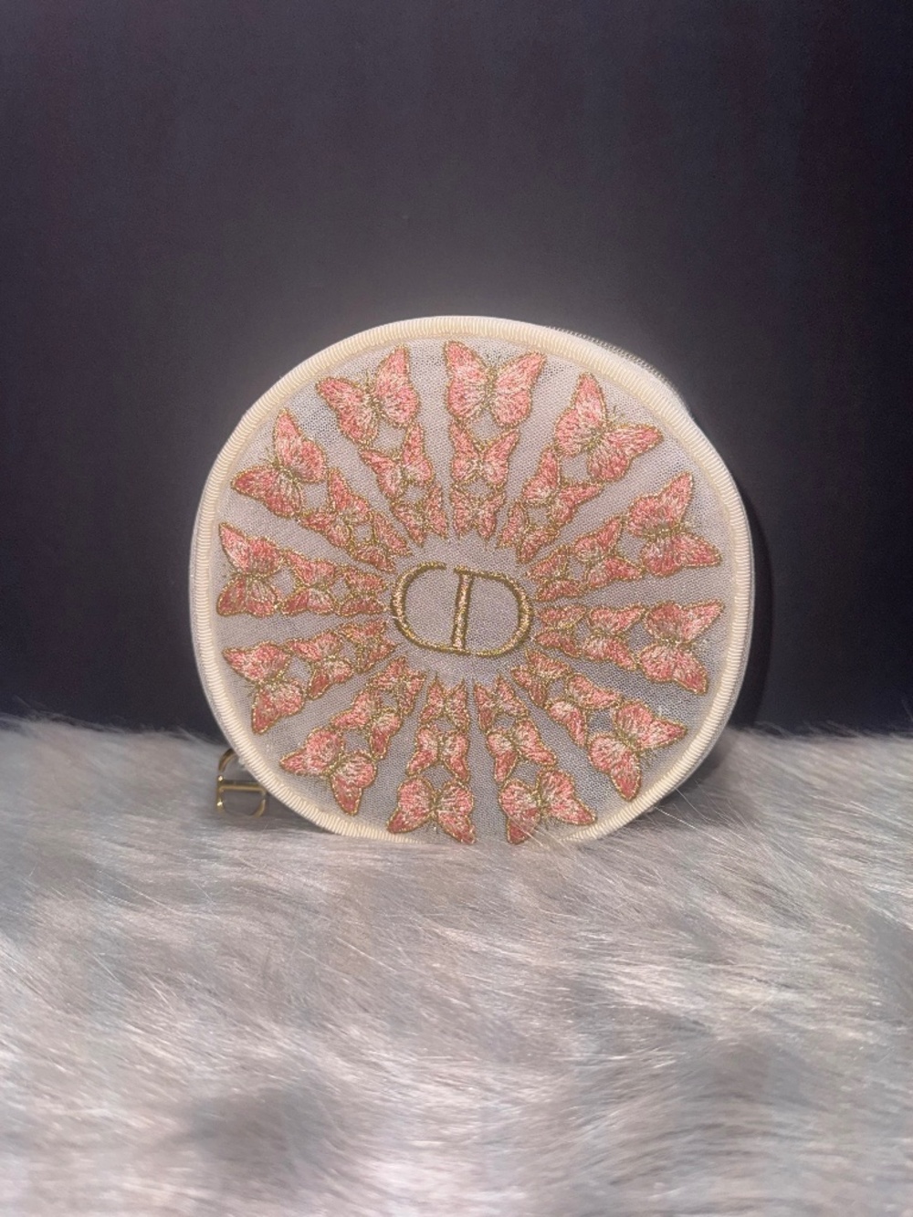 Dior Round Cosmetic Pouch~NIB